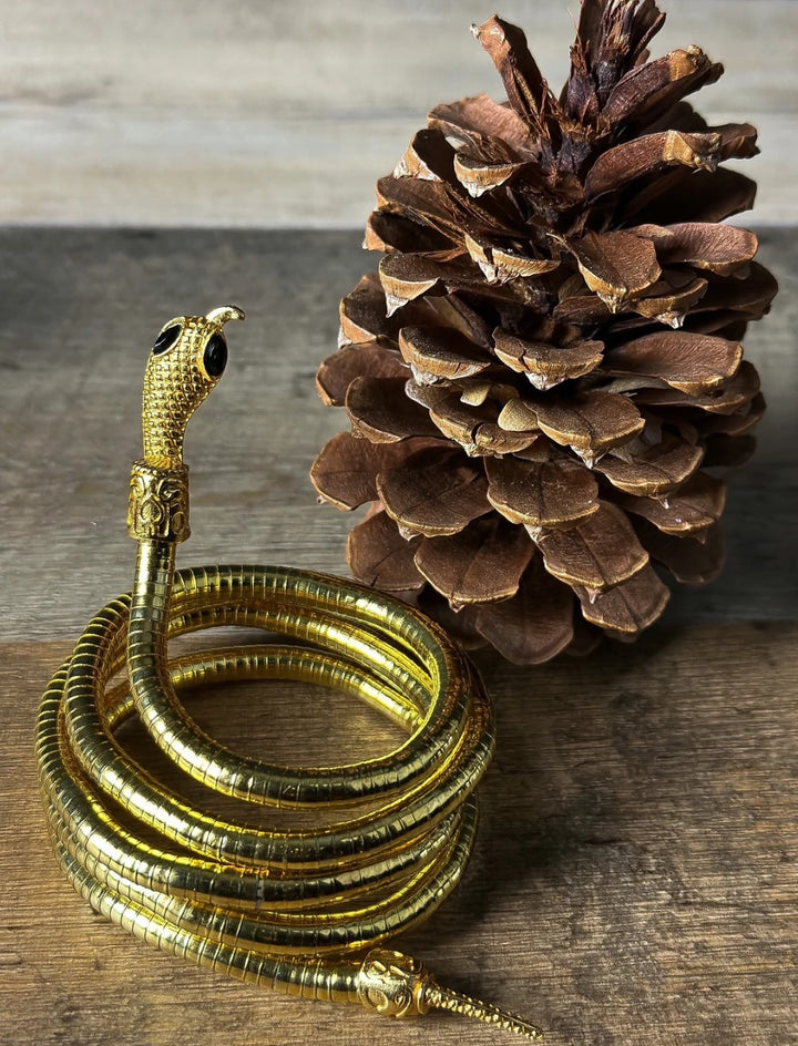 Gold Slithering Snake Necklace