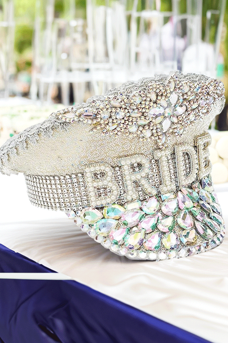 Bachelorette Parties Rhinestones Bridal Captain Hat