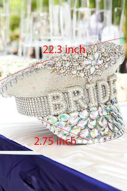 Bachelorette Parties Rhinestones Bridal Captain Hat