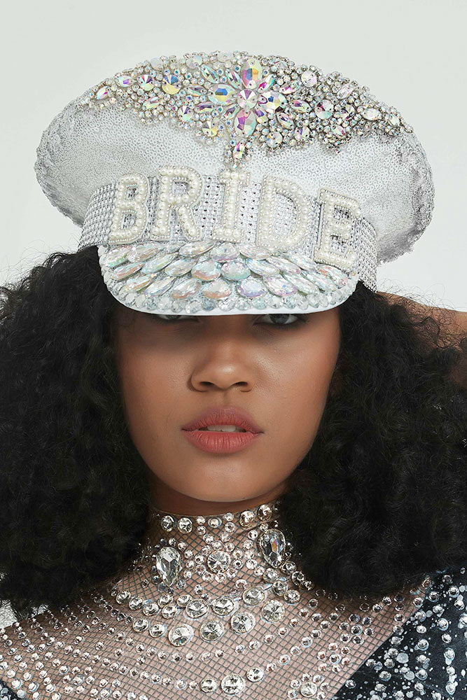 Bachelorette Parties Rhinestones Bridal Captain Hat