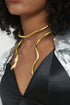 Gold Slithering Snake Necklace