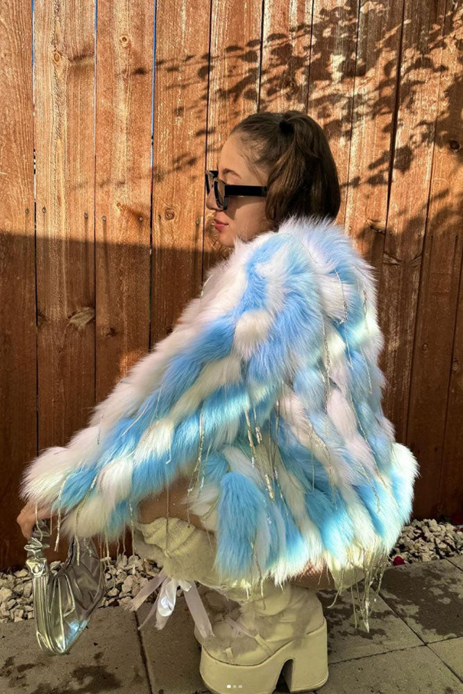 Faux Fur Fringe Jacket