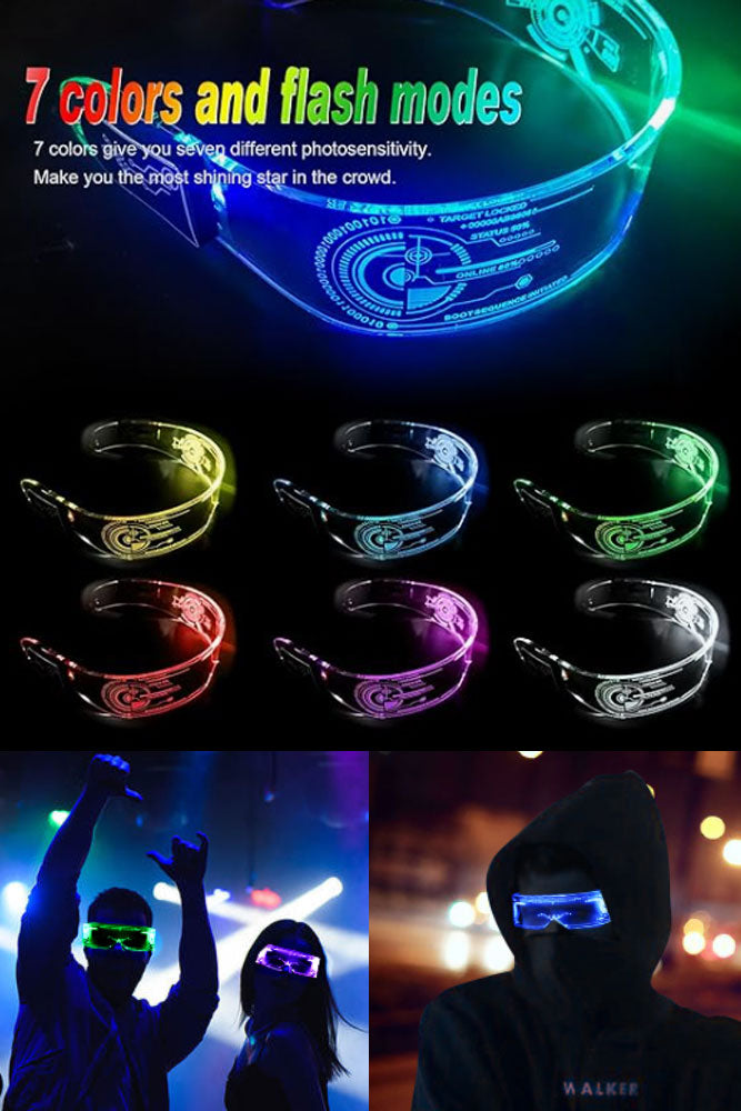 LED Cyberpunk Visor Glasses