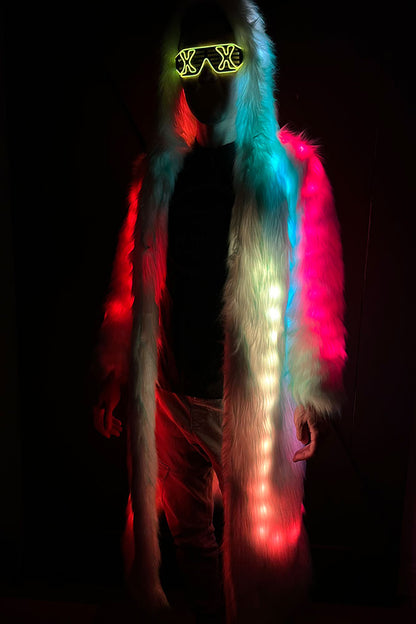 LED Faux Fur Coat