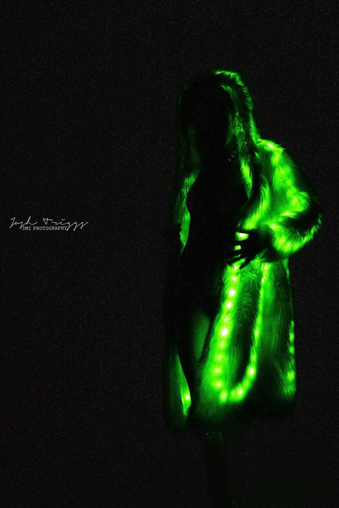 LED Faux Fur Coat