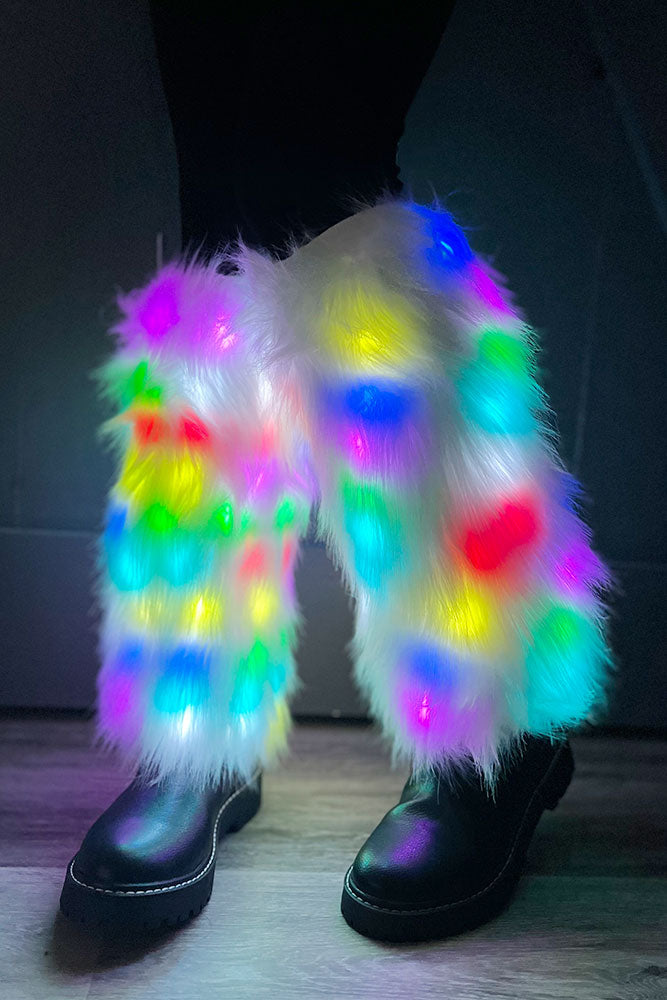 Rainbow hot sale fur boots