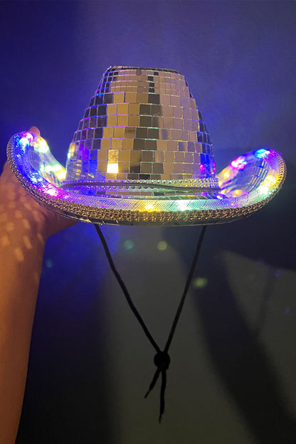 3 Mode LED light Disco Ball Cowboy Hat