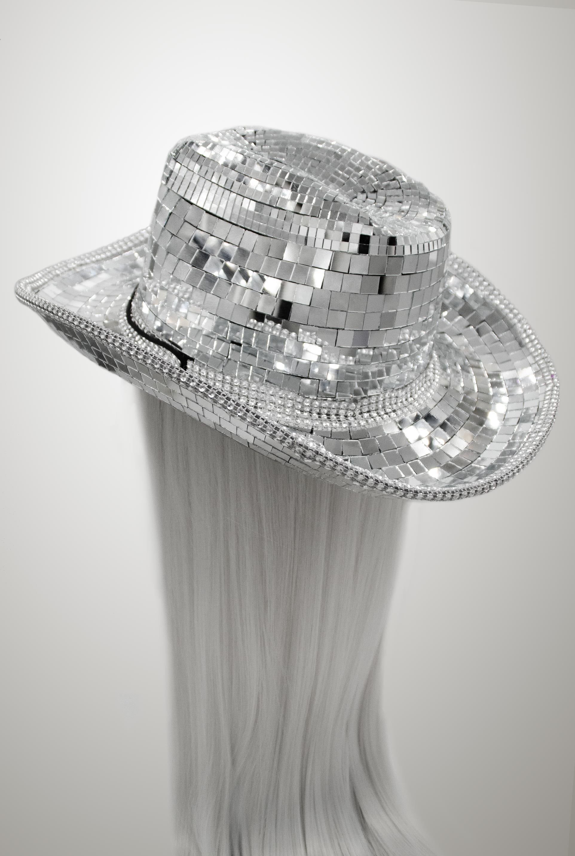 Disco Ball Cowboy Cowgirl Hat With String