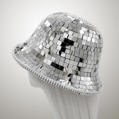 Disco Ball Mirror Bucket Helmet Hat