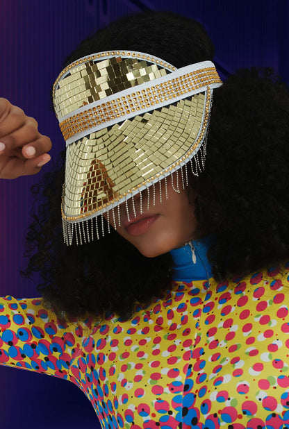 Gold Mirror Disco Visor