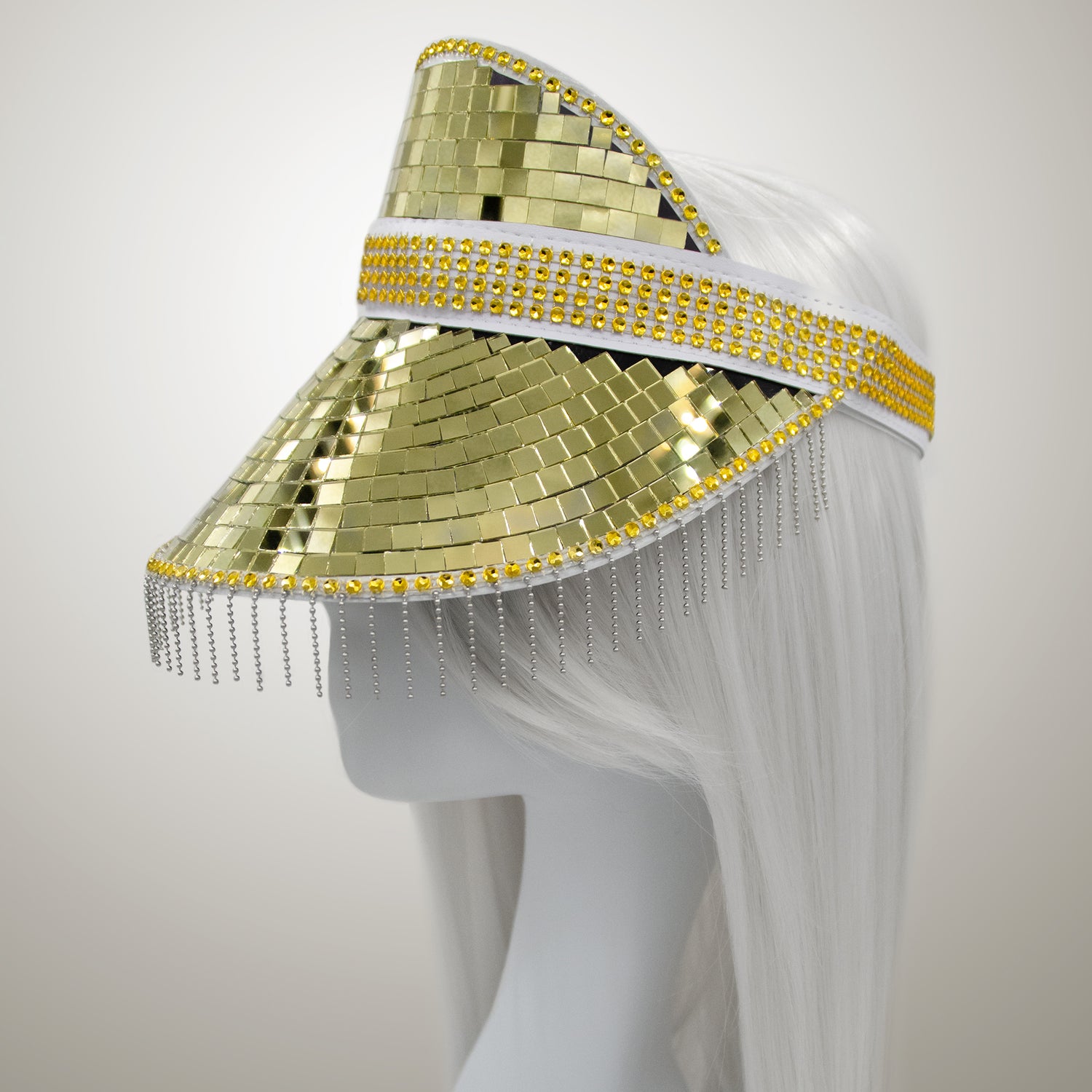 Gold Mirror Disco Visor