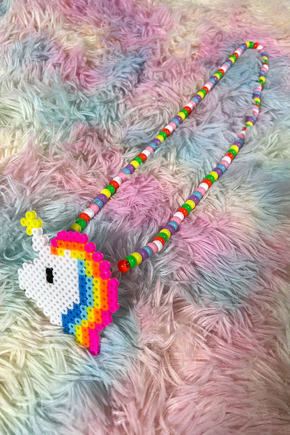 Kandi Necklace Light up Pacifier - Unicorn