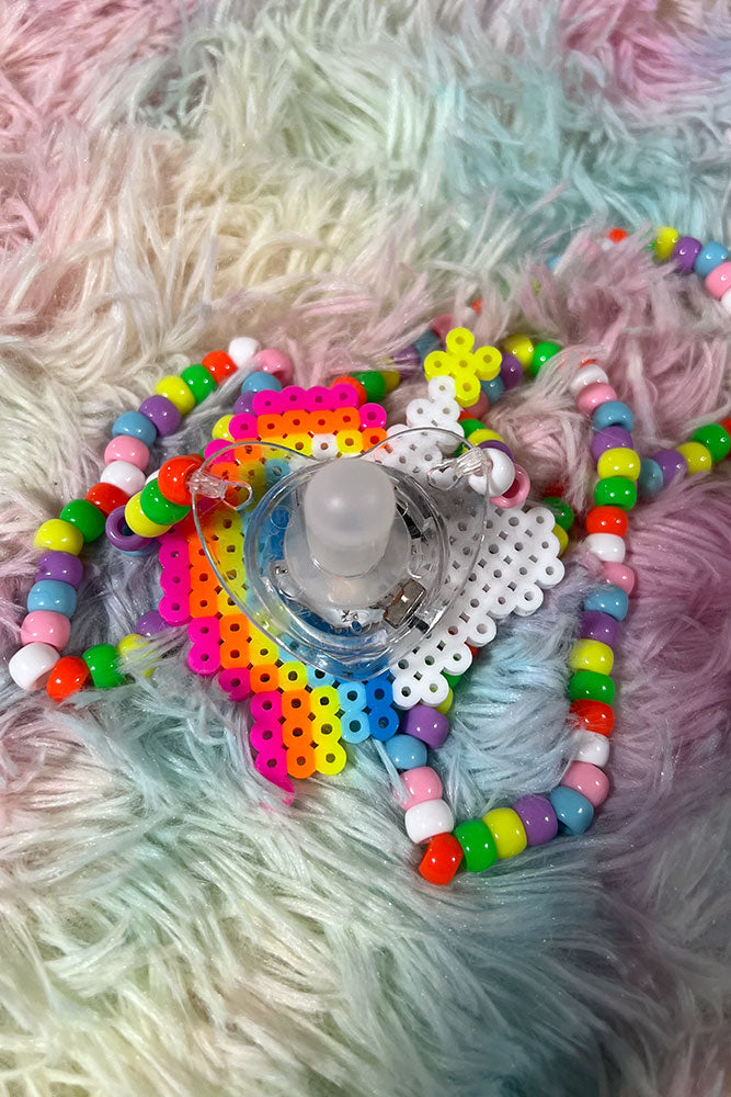 Kandi Necklace Light up Pacifier - Unicorn