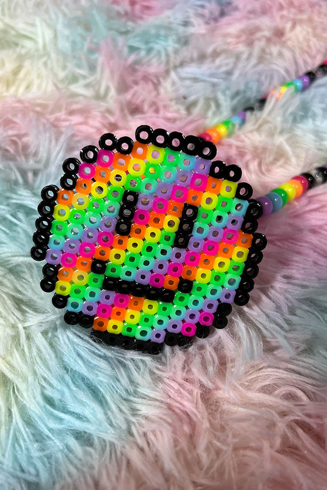 Kandi Necklace Light up Pacifier - Happy Face