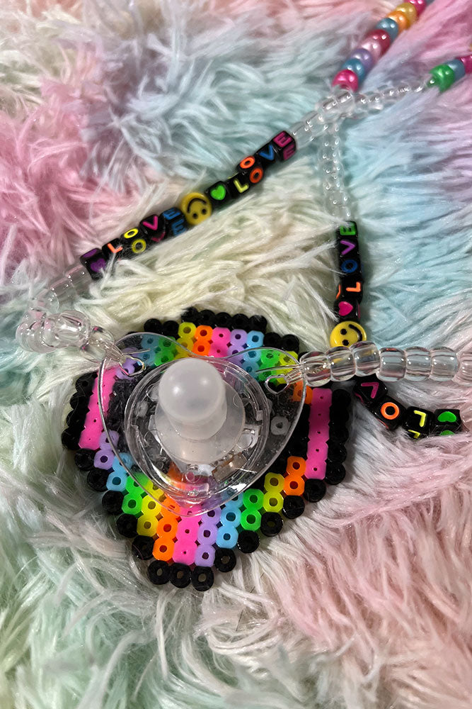 Kandi Necklace Light up Pacifier - Alien