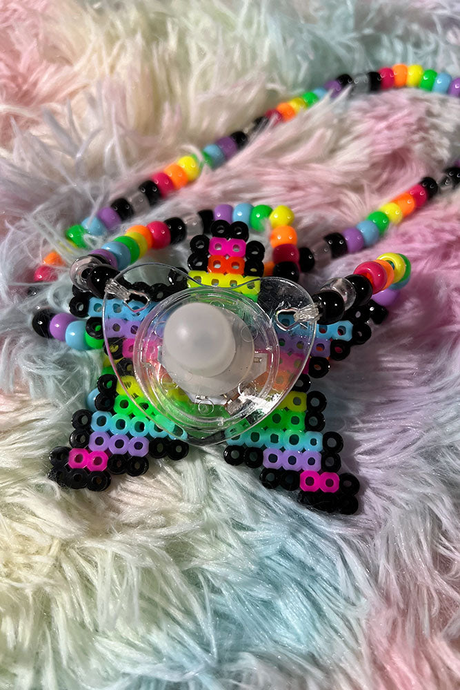 Kandi Necklace Light up Pacifier - Star