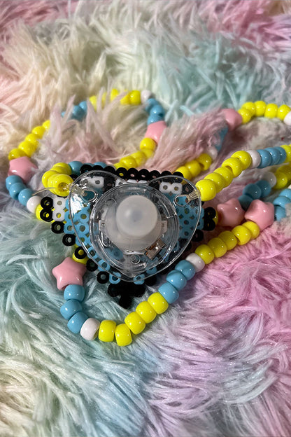 Kandi Necklace Light up Pacifier - Diamond