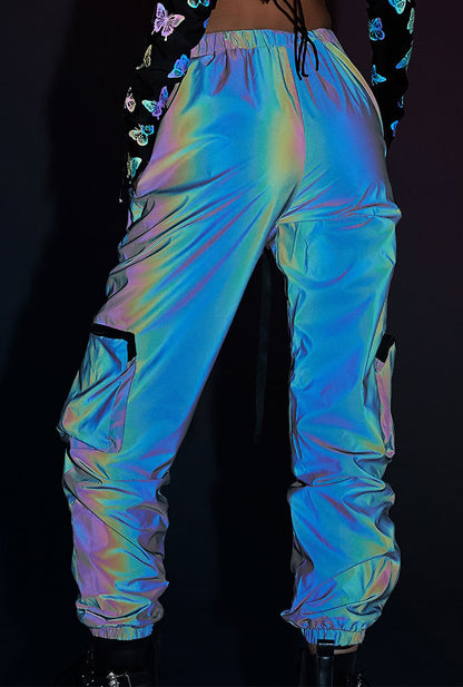 Rainbow Reflective Daylight Joggers with Cargo Pockets