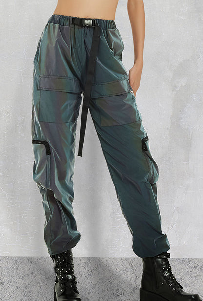 Rainbow Reflective Daylight Joggers with Cargo Pockets