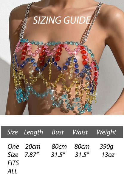 Crystal Gem Tassel Bikini Cover-Up