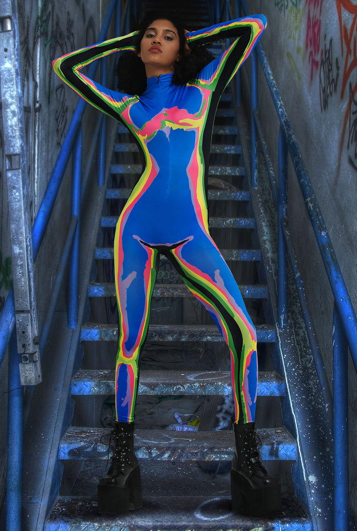 Blue Thermal Image Bodysuit