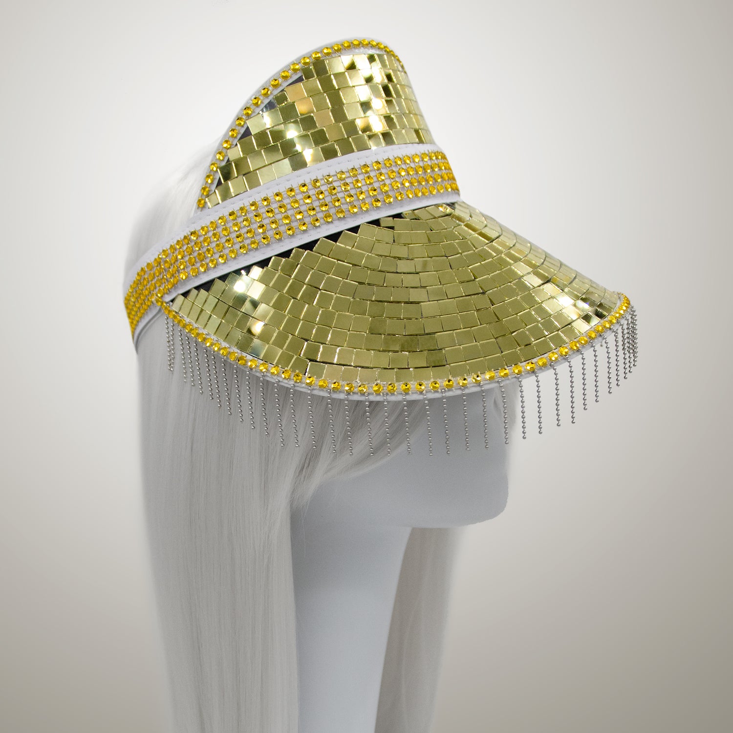 Gold Mirror Disco Visor