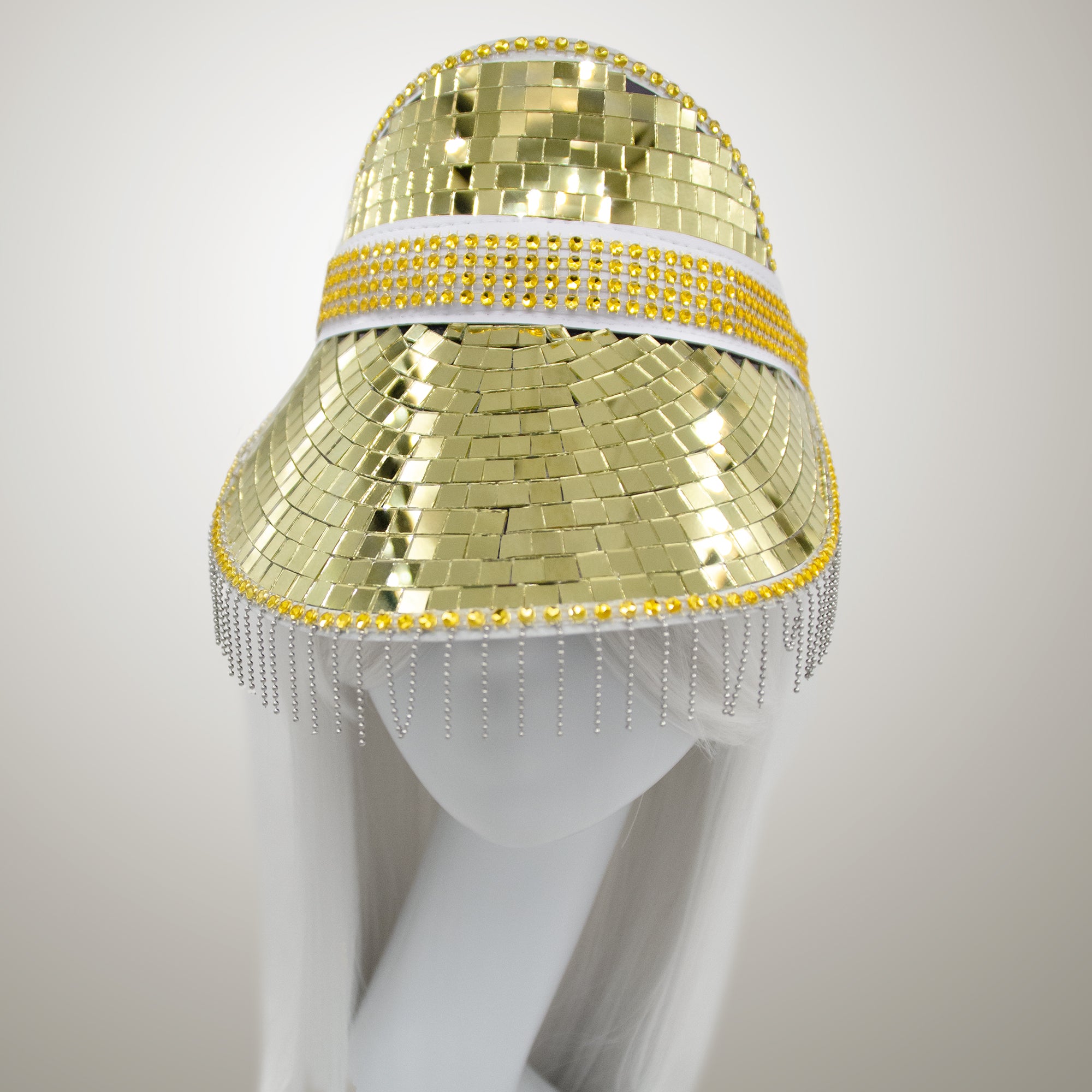 Gold Mirror Disco Visor