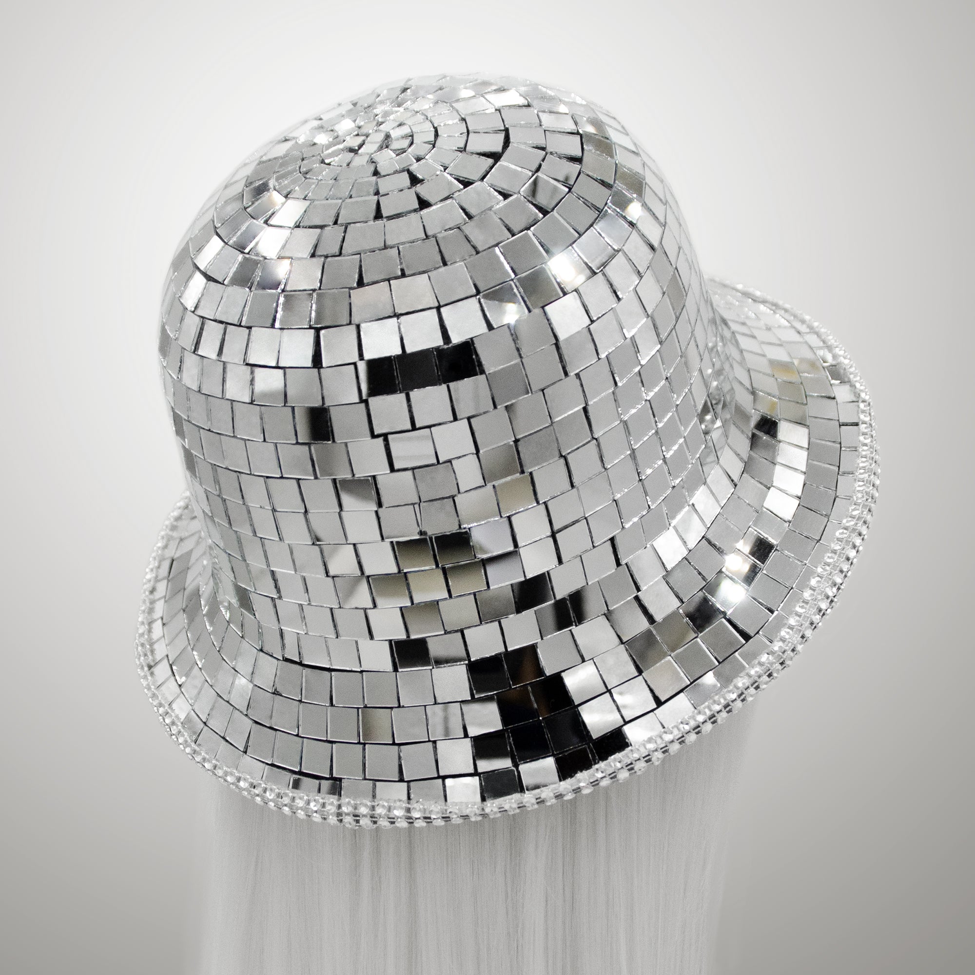 Disco Ball Mirror Bucket Helmet Hat